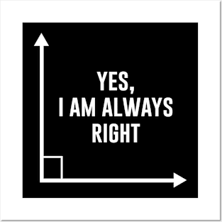 Yes I am always right Posters and Art